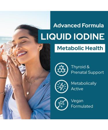 Organic Nascent Iodine Drops by Solace | Iodine Supplement for Thyroid Support | 1 Year Supply | USDA Organic | Potassium Iodine | Vegan (2 oz (60mL)) - Buy Online on GoSupps.com