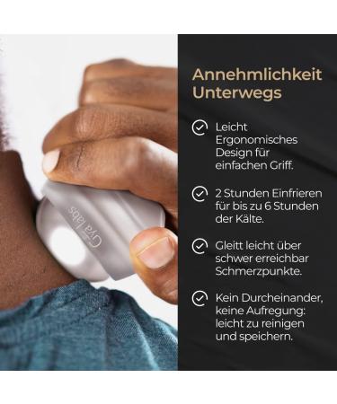 Gya Labs 3-in-1 Cold Massage Rollerball | Cryotherapy Heat Therapy & Aromatherapy Tool for Back & Face Massage - Buy Online on GoSupps.com