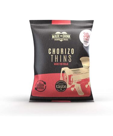 Made For Drink Biltong & Chorizo Thins Selection - Premium Bar Snacks | Keto Friendly & 100% Carbon Neutral - 6 Pack Gift Set (180g) - Buy Online on GoSupps.com