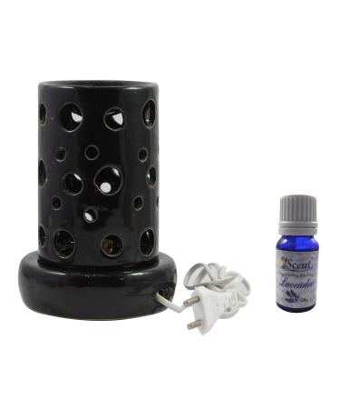 India Meets India Thanksgiving Handicraft Ceramic Essential Oil Diffuser and 10ml Lavender Essential Oil Aroma Diffuser Aromatherapy Diffusers Best Gifting Made by Awarded Indian Artisan