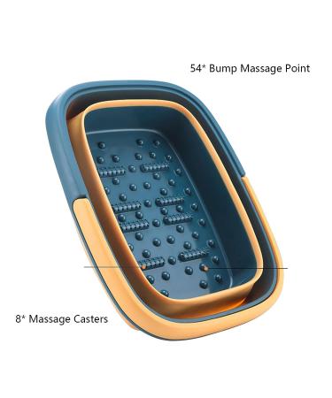 Collapsible 15L Foot Bath Basin with Handle | Portable Green Foot Soak Tub | Durable Plastic Foot Bucket for Massage - Buy Online on GoSupps.com