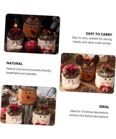 LALAFINA 3 Pcs Christmas Candy Bag Candy Bags Christmas Snack Bags Candy Storage Container Cartoon Box - Buy Online on GoSupps.com