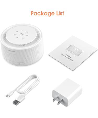 White Noise Sound Machine with 30 Non-looping Sounds | 36-Level Volume | Memory Function and Timer | Touch Night Light | for Adults, Baby, Elder - Buy Online on GoSupps.com