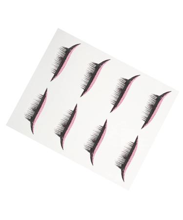 LALAFINA 4 Pairs of Long False Eyelash Eye Makeup Stickers Strip Eyelashes Eyeliner Strip Stickers Sticky Sticky Eyeliner for Men Plastic Lip Gloss Missing Undress