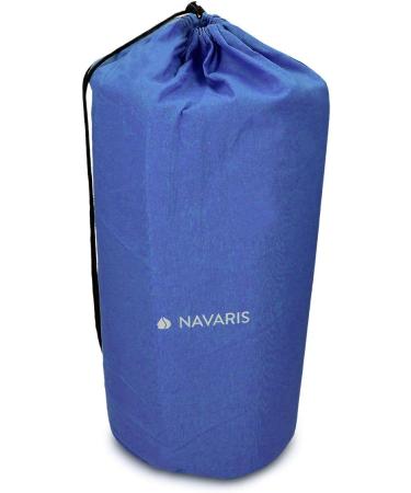 Navaris 2-in-1 Acupressure Massage Set - Shakti Mat & Pillow with Bag | Blue & White Needle Mat for Relaxation & Wellness - Buy Online on GoSupps.com
