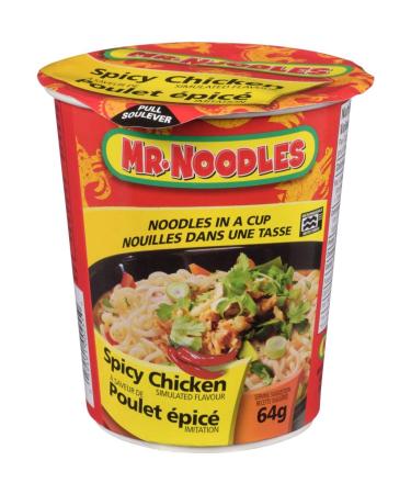 MR. NOODLES Cup Spicy Chicken 64g x 12 Spicy Chicken 64 g (Pack of 12)