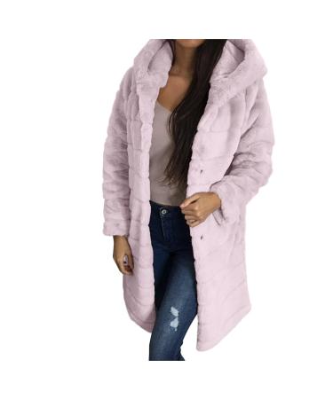 Hanxiulin coat plush jacket hoodie jacket oversize winter coat ladies coat winter jacket lang hood fleece jacket windproof light quilted jacket ladies coat elegant winter warm grench coat s rosa