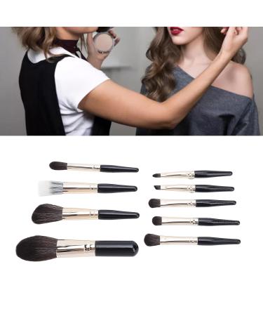 Small Makeup Brush Set - 9Pcs Travel-Friendly Fiber Brushes for Easy Powder Application (Black - Buy Online on GoSupps.com