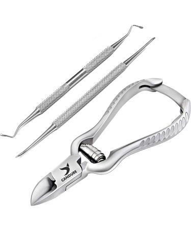 Candure Nail Clippers Set for Thick Toenails & Fingernails | Podiatry Instruments with Ingrown Toe Nail File - Buy Online on GoSupps.com