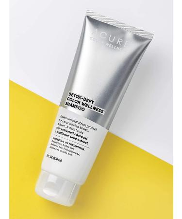 Acure Detox-Defy Color Shampoo | Vegan Activated Charcoal | Protects Dark Hair & Prevents Fade | 8 Fl Oz - Buy Online on GoSupps.com