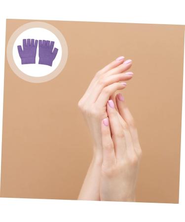 minkissy 1 Pair Gel Moisturizing Gloves Knitted Typing Gloves Fingerless Moisturizing Gloves Overnight Moisturizing Gloves Winter Gloves Men Silk Spa Moisturizing Socks Purple Dipping Miss - Buy Online on GoSupps.com