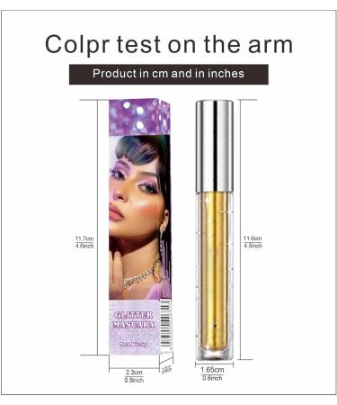 Glitter Mascara Volume UP Mascara Shiny Glitter Mascara Thick Mascara Luxury Stain Resistant Long Lasting Mascara Waterproof Mascara for Women Girls - Buy Online on GoSupps.com