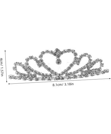 Lurrose Princess Crown Comb Rhinestone Tiara Comb Mini Crystal Crown with Comb for Women Girl Wedding Birthday Party - Buy Online on GoSupps.com