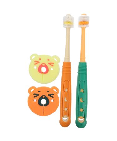 Gogogmy 2 pieces 360 toothbrush mouth clean toothbrush for toothbrushes with bristles oral care tools 360 degrees toothbrushes toothbrushes with silicone bristles