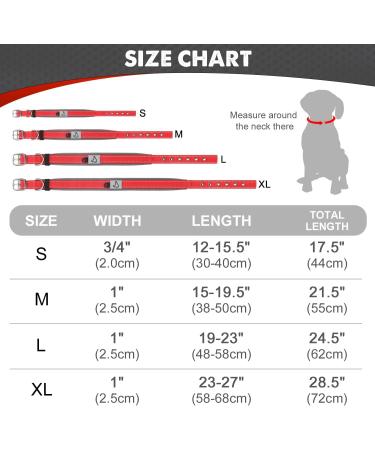 Joytale Neoprene Dog Collar for Medium Dogs | Softly Padded & Nylon Reflective | Red - 1 Pack - Buy Online on GoSupps.com