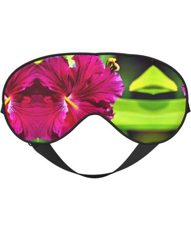 Hibiscus Flower Print Sleep Eye Mask | Soft Eyeshade for Travel & Napping | Perfect for Women & Men - Buy Online on GoSupps.com