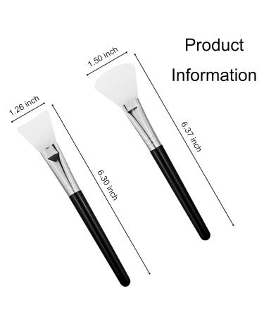 Buy Silicone Face Mask Brush Applicator Set - 4 Pcs Black for Mud Clay Masks & DIY | Ideal for Body Lotion & BB CC Cream - Buy Online on GoSupps.com