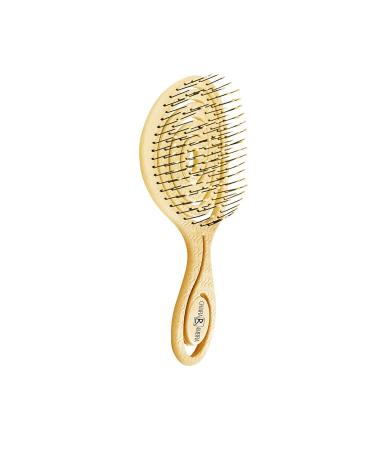 Chiara Ambra Spiral Hairbrush - Eco-Friendly Yellow Hair Brush for Curls & Long Hair | Scalp Massage Brush for Women Men & Children - Buy Online on GoSupps.com