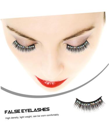 Beatifufu 10 Pairs Diamond False Eyelashes Lash Extensions False Lashes Natural Look Natural Eyelash Rhinestone False Eyelashes Dramatic Glitter Cosplay Decorate Chemical Fiber Hard Stem - Buy Online on GoSupps.com