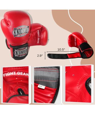Premium Adult Boxing Gloves 2 Pair Set for Home Gym Training and Competition - Red & Black 6 oz - Ideal for MMA, Kickboxing, UFC Professionals - Buy Online on GoSupps.com