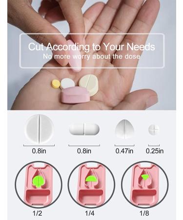 DUBSTAR Small Pill Cutter - Portable Pill Splitter for Small/Large Pills - Blue Pill Crusher for Purse Pocket - Vitamins Tablets Cutter - Buy Online on GoSupps.com