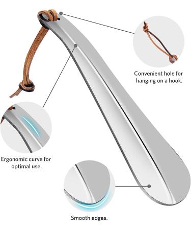 ONEKOO 7.5 Portable Stainless Steel Shoe Horn - Travel Shoe Helper for Men, Women, Kids & Adults - Buy Online on GoSupps.com
