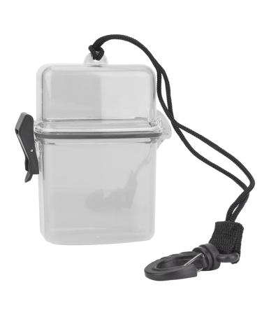 Keenso Diving Seal Box, 3 Colors Plastic Dry Box Transparent Waterproof Sealing Box Underwater Diving Sealing Box with Rope Hook Gray