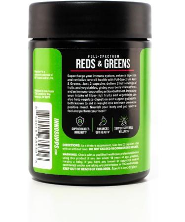InnoSupps Full Spectrum Reds & Greens | PhytoServ 2 Servings of Fruits + Veggies Per Serving Spirulina Chlorella Antioxidants  - Buy Online on GoSupps.com