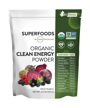 MRM Raw Organic Clean Energy Powder Fruit Punch 4.2 oz (120 g)