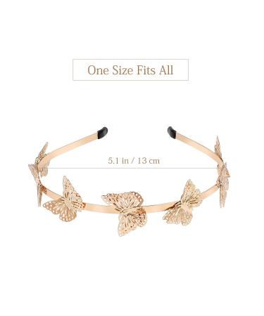 Beaupretty Butterfly Headband - Vintage Bridal Wedding Crown for Women Girls - Gold Metal Tiara Headpiece - 1 Count - Buy Online on GoSupps.com