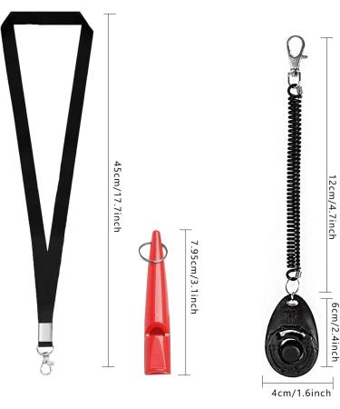 Lanzn 4 PCS Dog Clicker and Whistle Set Dog Training Clickers Whistle Pet Clicker Trainer Dog Training Tools Puppy Training Clicker Kit Dog Clicker Wrist Strap for Dog Cat Horse Birds Puppy Recall - Buy Online on GoSupps.com