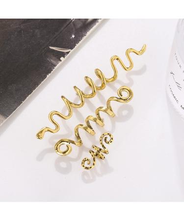 Yueser Hair Spiral Clips - 6 Viking Hair Beads Rotating Metal Braids in 3 Sizes | International Shipping - Buy Online on GoSupps.com
