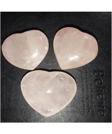 Crystal Rough Crystal Pack of 3 45-50 mm Natural Pink Quartz Crystals and Stone Carved Rose Hearts Suitable for Home Decoration Suitable for Home Office Decoration - Buy Online on GoSupps.com