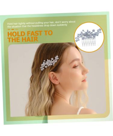 Housoutil Crystal Side Hair Comb Flower Girl Headpiece Wedding Bridal Hair Comb Crystal Hair Accessories Hair Accessories for Prom Combs Wedding Headdress Zircon Hairpin Alloy Bridesmaid - Buy Online on GoSupps.com