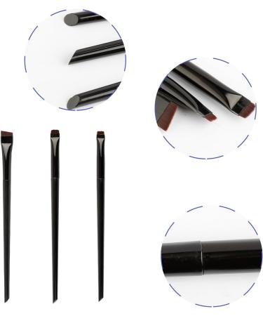 Tabanzhe 3 Pieces Eyeliner Brush Kit - Makeup Accessories Lightweight Portable Hold Comfortable Makeup Tools Suitable for Eyeliner Eyebrow Brush(Black) - Buy Online on GoSupps.com