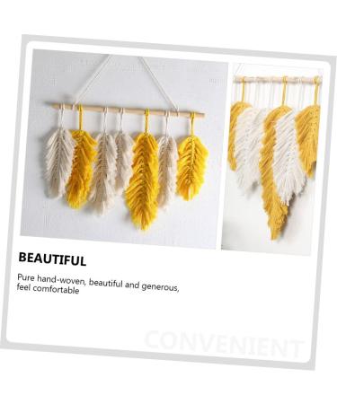Zerodeko 1pc Wall Decoration Tapestry Wall Tapestry Macrame Hanging Tapestry Nature-inspired Decoration Hand Woven Tapestry Bedroom Background Macrame Wall Leaves Pendant Cotton - Buy Online on GoSupps.com