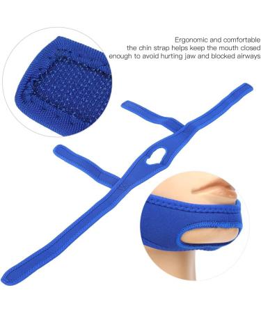Adjustable Breathable Ergonomic Snoring Chin Strap for Men - Soft Snore Reduction Headband (Blue) | International Shipping Available - Buy Online on GoSupps.com
