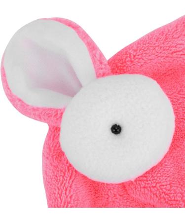 Buy Cartoon Hare Hair Turban for Kids & Women | Quick-Drying Elastic Hair Towel - Soft Thickened Shower Hood in Pink - Buy Online on GoSupps.com