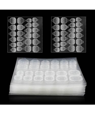 20 Sheets Double Side Glue Nail Sticker