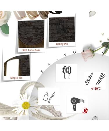 Easyouth Brown to Blonde Balayage Human Hair Ponytail Extensions - 20 Inch Remy Ombre Wrap Around Ponytail - 80g 4-Pony #3/8/22 - Buy Online on GoSupps.com