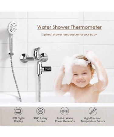 YOHAPPY Digital Shower Thermometer - LED Display - 360 Degree Rotatable - Anti-Leaking - Baby Shower Temperature Monitor - Buy Online on GoSupps.com