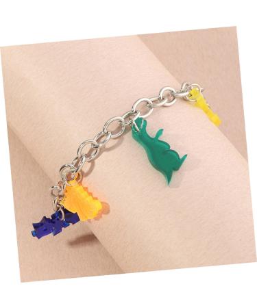 CALLARON 2 Pcs Resin Dinosaur Bracelet Silver Bangles Silver Decorations Charm Bracelet Charm Braclets Rope Bracelet Bracelets Hand Ornaments Accessories European and American Alloy Student 19.2X2.4cmx3pcs As Shownx3pcs - Buy Online on GoSupps.com