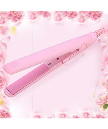 Mini Hair Straightener & Curler - Travel-Friendly Ceramic Plates in Green & Pink | Quick Styling & US Plug - Buy Online on GoSupps.com