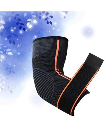 Garneck Elbow Brace for Tennis & Baseball - Compression Arm Sleeve & Elastic Protective Wrap - Adjustable Support for Elbow Pain Relief - Orange - Buy Online on GoSupps.com