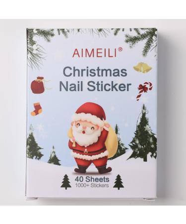 AIMEILI Christmas Nail Art Stickers Decals 3D Self-adhesive Snowflake Elk Pattern for Women Girls Manicure DIY and as Kids Craft Art 001 - Buy Online on GoSupps.com