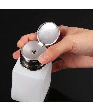 Brrnoo Empty Nail Bottle 200 ML Clear & Silver Plastic with Stainless Steel Lid Liquid Remover Cleaner for Nail Polish Makeup Travel Household Use - Buy Online on GoSupps.com