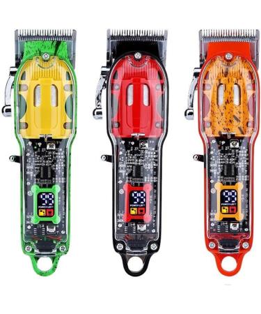 Professional Rechargeable Hair Clippers - Transparent Electric Shaver for Salon & Home Use - Buy Online on GoSupps.com