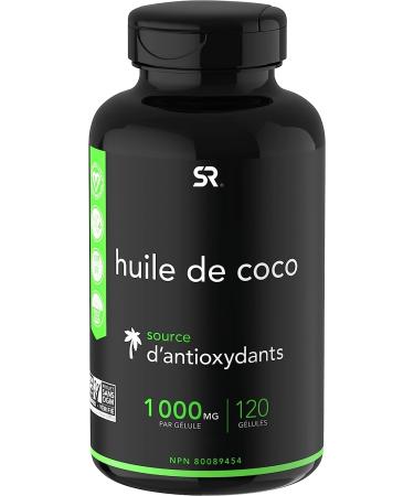 Sports Research Organic Coconut Oil Capsules - 120 Vegan Certified Plant Gels - Buy Online on GoSupps.com