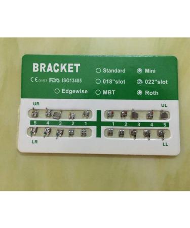 Dental Brackets 200 pcs Orthodontic Metal MIM Brackets for Braces Roth Mini 022 Without Hook 20PCS per Pack 10 Packs - Buy Online on GoSupps.com
