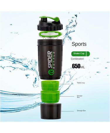 PSGS 3 Layers Shaker Protein Bottle Powder Shake Cup Large Capacity Water Bottle Plastic Mixing Cup Body-Building Exercise Bottle (Farbe : Green) - Buy Online on GoSupps.com